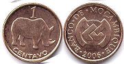 монета Мозамбик 1 сентаво 2006