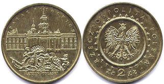 монета Польша 2 злотых 1999