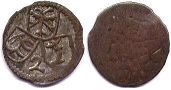 монета Кур 2 пфеннига без даты (1728-1754)