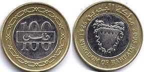 монета Бахрейн 100 филсов 2005