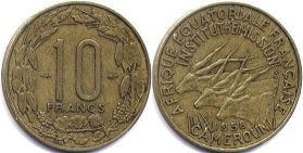 монета Камерун 10 франков 1958