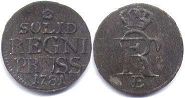 монета Пруссия 1 солид 1781