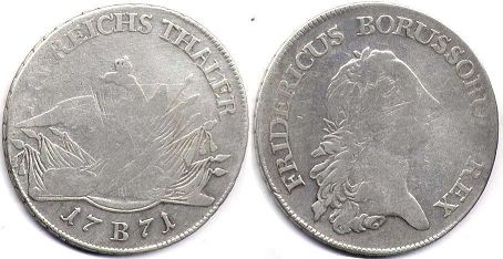 монета Пруссия 1 талер 1771