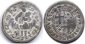 монета Трир 3 петерменгера 1693