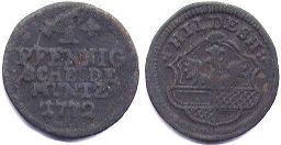монета Хильдесхайм 1 пфенниг 1772
