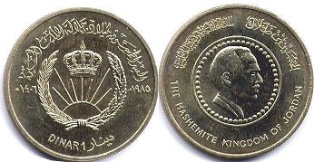 монета Иордания 1 динар 1985