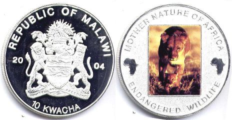монета Малави 10 квач 2004