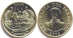 монета Парагвай 100 гуарани 2005
