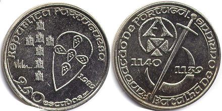 монета Португалия 250 эскудо 1989