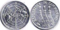 монета Сан-Марино 1 лира 1975