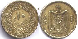 монета Сирия 10 пиастров 1960