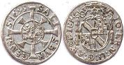 монета Зальцбург 1 крейцер 1695