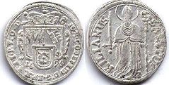 монета Вюрцбург шиллинг (8 пфеннигов) 1696