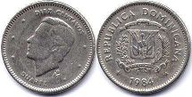 монета Доминиканская Республика 10 сентаво 1984