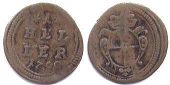 монета Ансбах 1 геллер 1700
