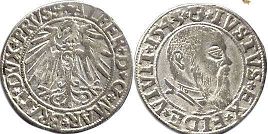 монета Пруссия грошен 1543