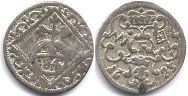 монета Вюрцбург 1/84 талера 1623