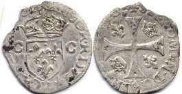 монета Франция дузен 1573