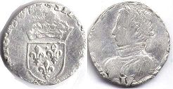 монета Франция 1/2 тестона 1561