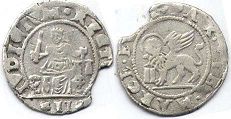 монета Венеция 2 гадзетты (4 сольди) без даты (1570)