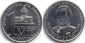 монета Парагвай 1000 гуарани 2007