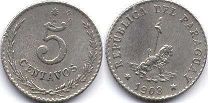 монета Парагвай 5 сентаво 1903