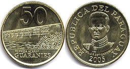 монета Парагвай 50 гуарани 2005
