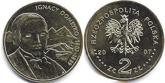 монета Польша 2 злотых 2007