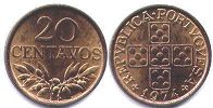 монета Португалия 20 сентаво 1974