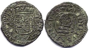 монета Испания 16 мараведи 1662