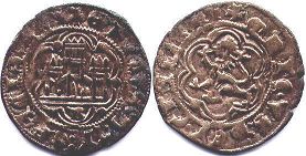 монета Кастилия и Леон бланка 1390-1406