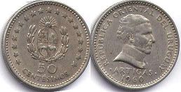 монета Уругвай 50 сентесимо 1960