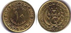 монета Алжир 10 сантимов 1964