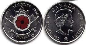 Канада юбилейная монета 25 центов 2008