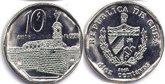 монета Куба 10 сентаво 2002