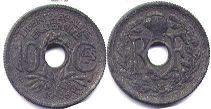 монета Франция 10 сантимов 1945