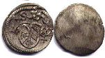 монета Нюрнберг 1 пфенниг 1682