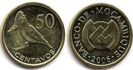 монета Мозамбик 50 сентаво 2006