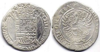 монета Испанские Нидерланды шеллинг без даты (1612-1621)