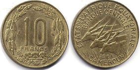 монета Экваториально-Африканские Государства 10 франков 1961
