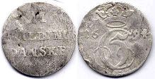монета Дания 2 скиллинга 1694