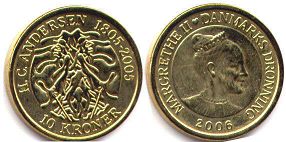 монета Дания 10 крон 2006