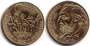 монета Франция 10 франков 1982