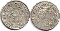 монета Брауншвейг-Вольфенбюттель 1/24 талера 1693