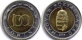 монета Венгрия 100 форинтов 2008