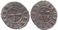 монета Сицилия денар без даты (1242)