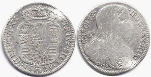 монета Сицилия 20 грани 1689