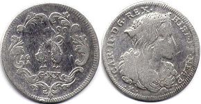 монета Неаполь 20 грани 1699
