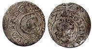 монета Ливония солид 1657