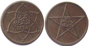монета Марокко 1 мазуна 1912
